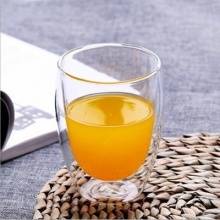 耐热玻璃双层杯隔热透明咖啡杯 高硼硅蛋形玻璃水杯