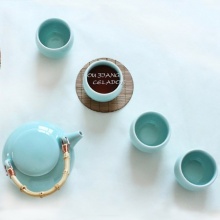 瓯江龙泉青瓷茶具套装家用中式陶瓷提梁茶壶茶水壶茶杯礼品礼盒装